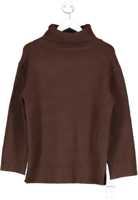 M&S Brown Soft Touch Turtle Neck Jumper UK S