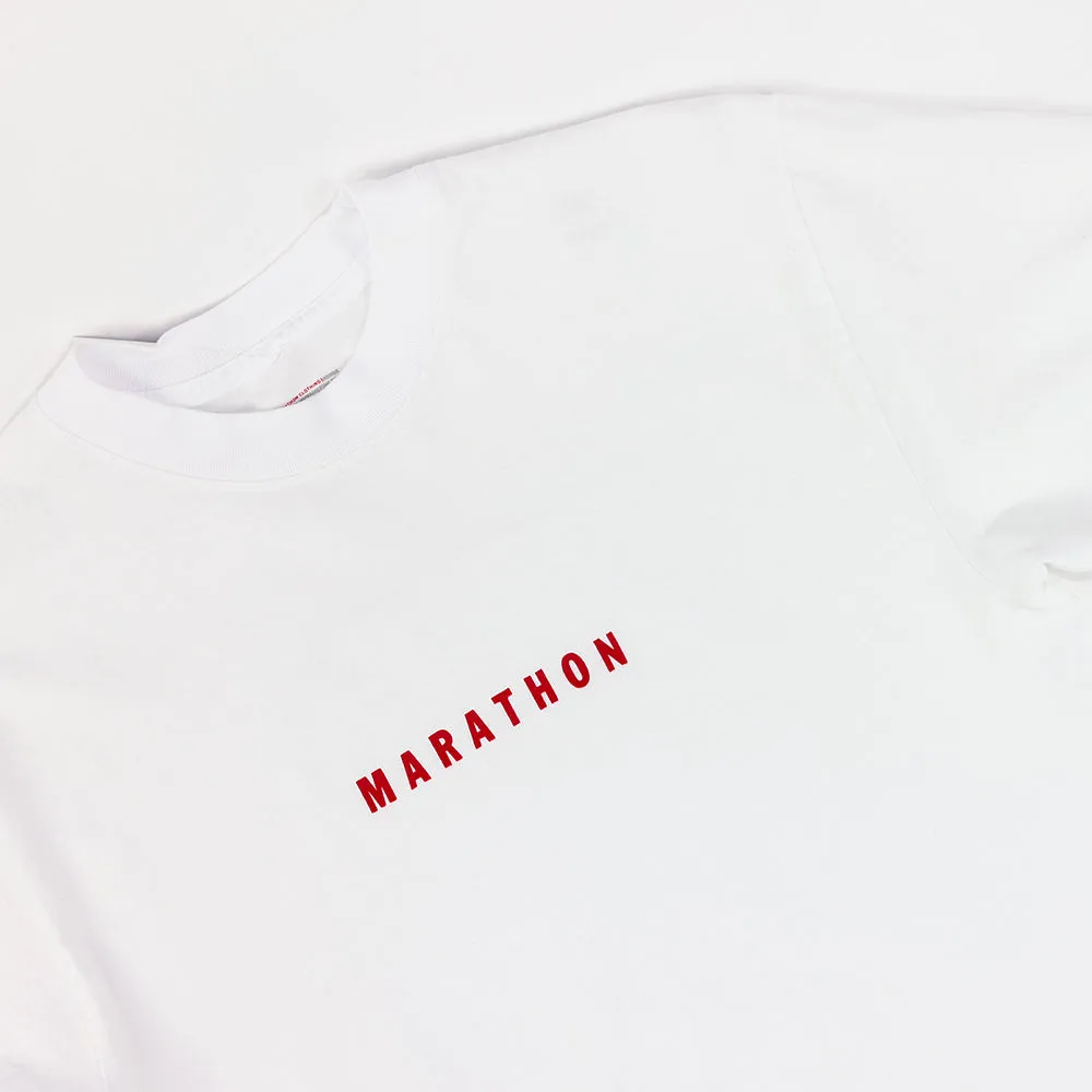 Marathon Impression T-Shirt - White/Red