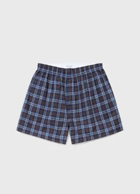 Men's Classic Boxer Shorts in Navy Check