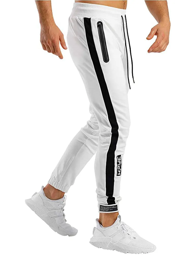 Men's Slim Fit Ankle-Length Stripe Slim Fit Running Jogging Workout Casual Sweatpants