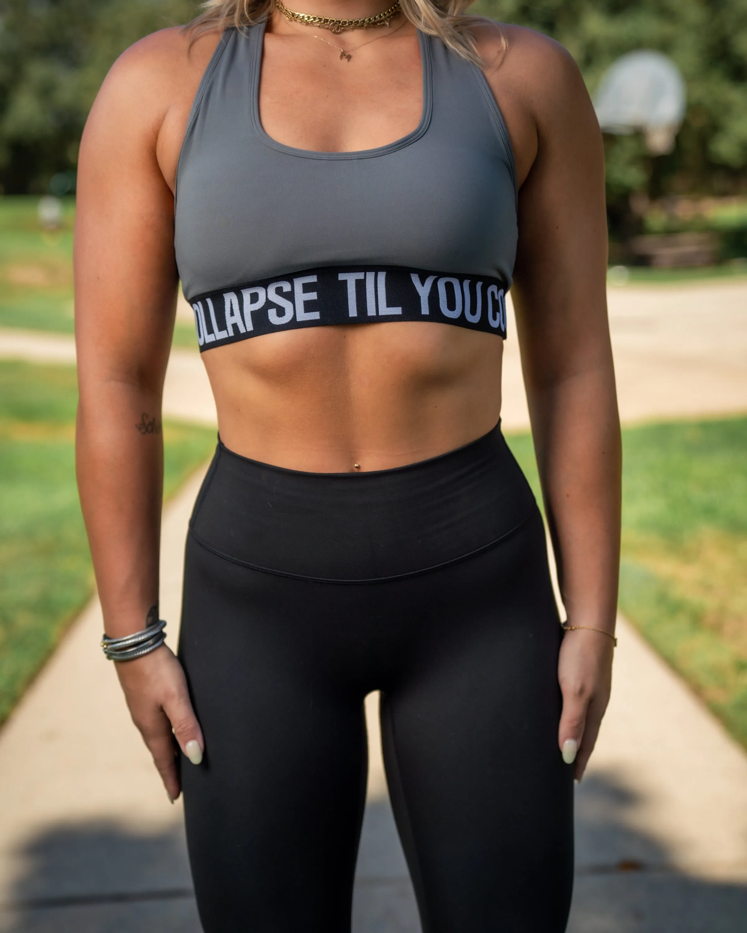 Mesh Branded Sports Bra