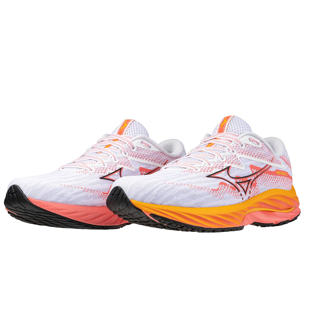 Mizuno Wave Rider 27 Womens | White/black/dubarry