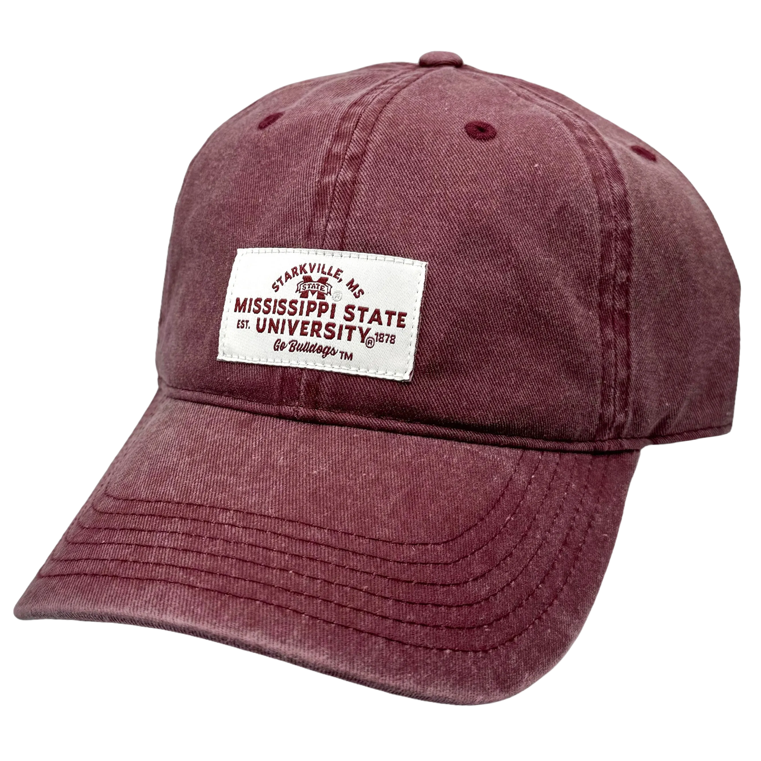 MSU Banner Pigment Dyed & Washed Cap – Maroon