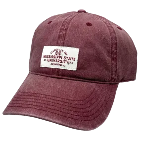 MSU Banner Pigment Dyed & Washed Cap – Maroon