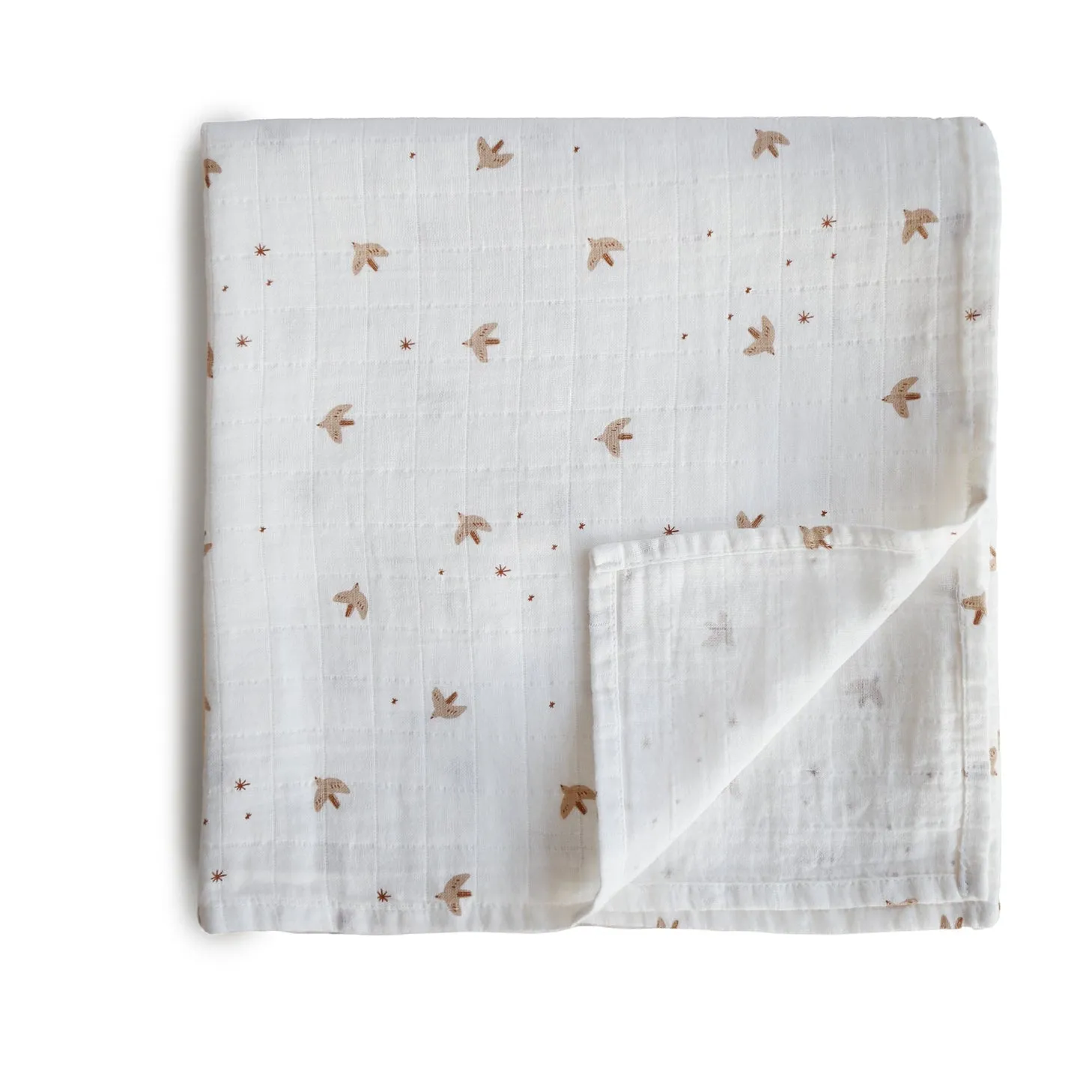 Muslin Swaddle Blanket Organic Cotton (Sparrow)