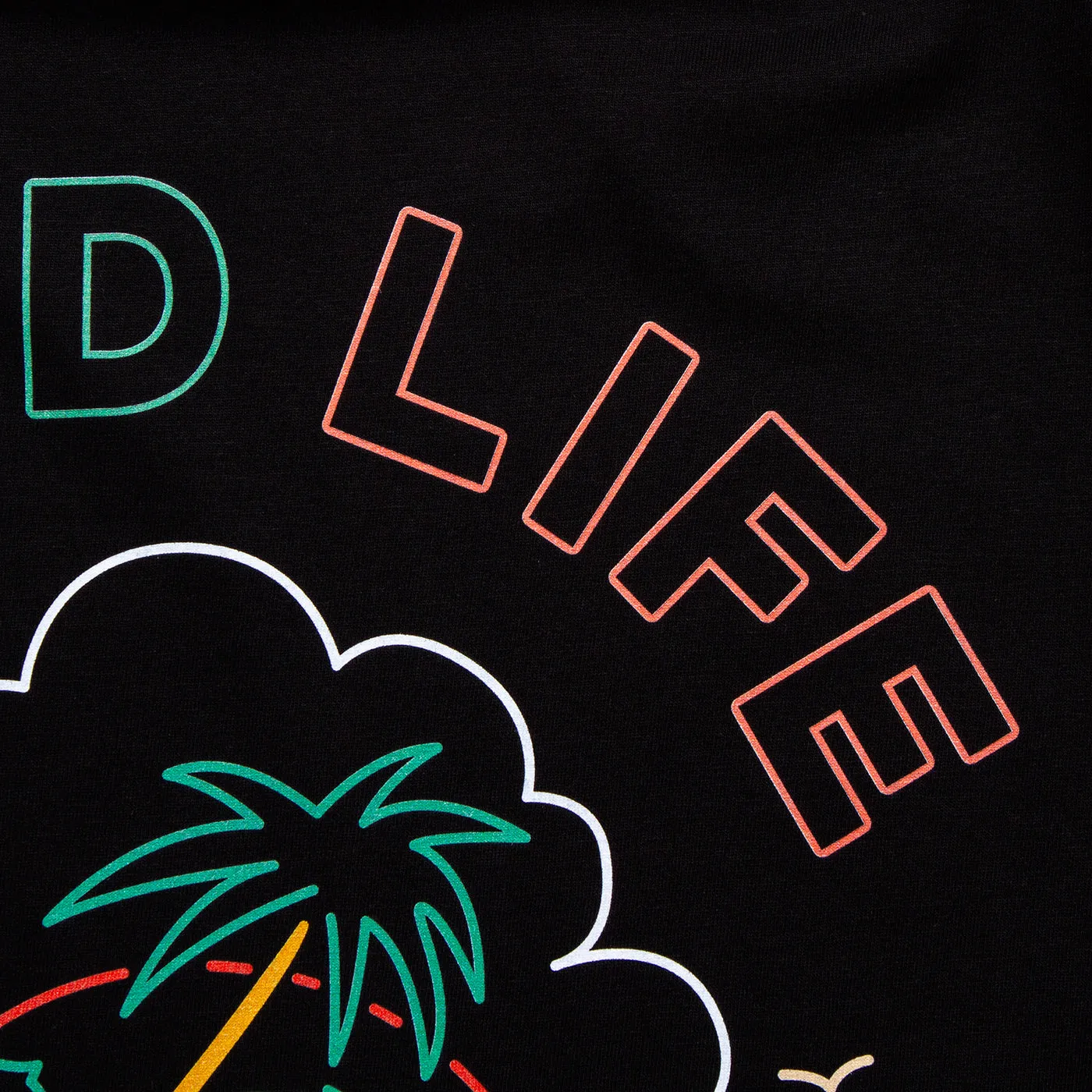 Neon Good Life Back Print - Tshirt - Black