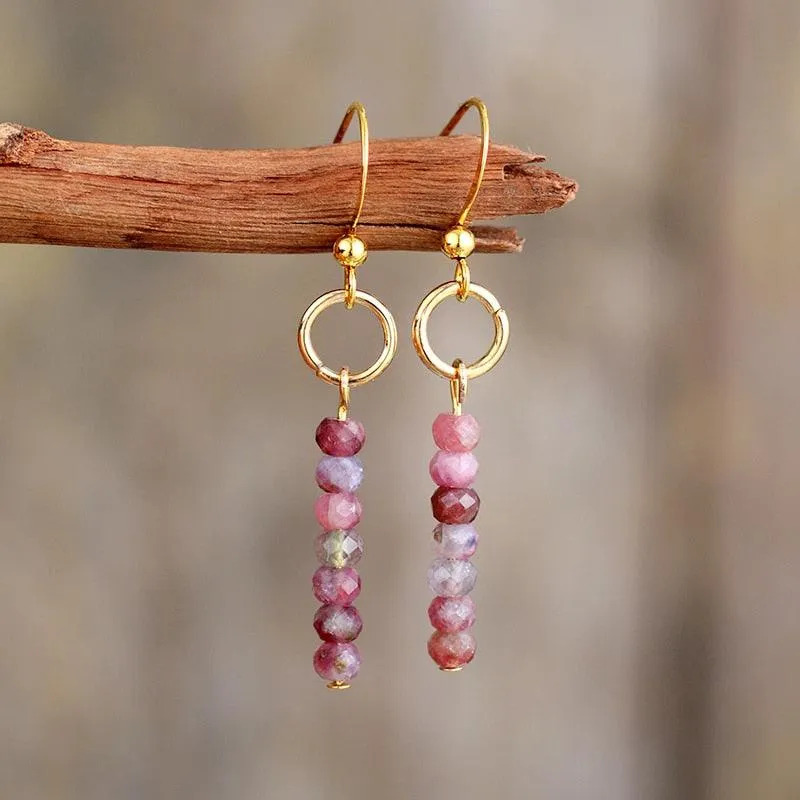 Ngawa Pink Jasper Dangle Earrings