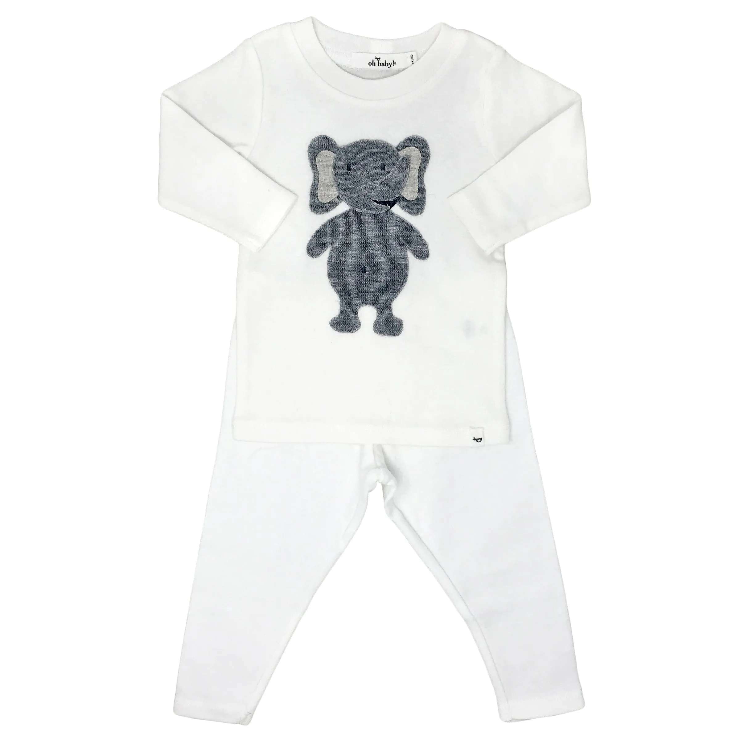 oh baby! Two Piece Set - Ragdoll Elephant - Cream