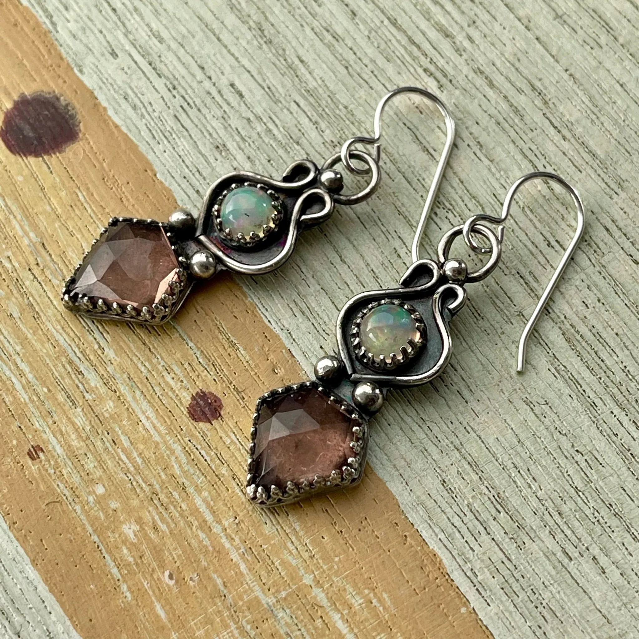 Opal & Alexandrite Earrings