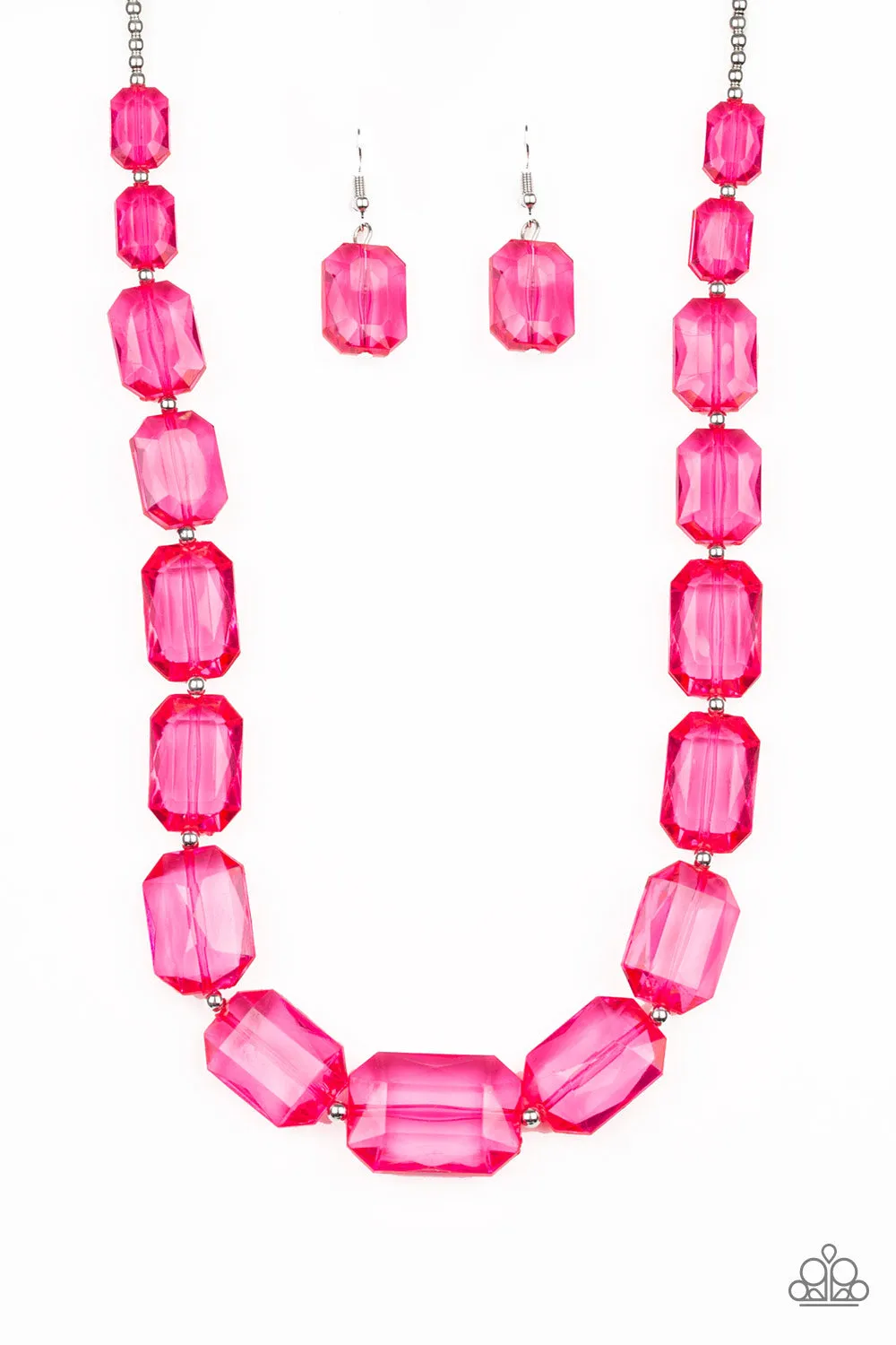 Paparazzi Accessories  - ICE Versa #N95 Box 1 - Pink Necklace