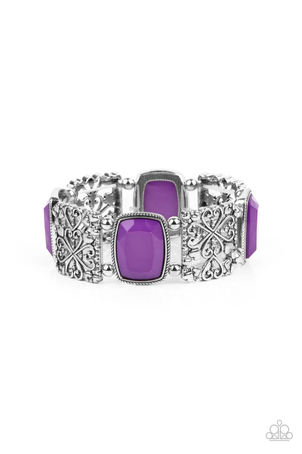 Paparazzi Colorful Coronation - Purple Bracelet