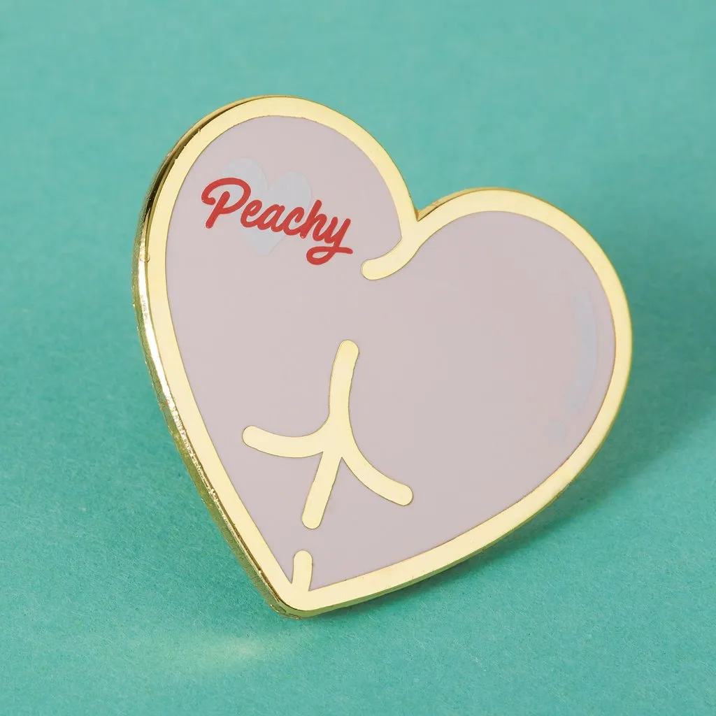 Peachy Bum Enamel Pin