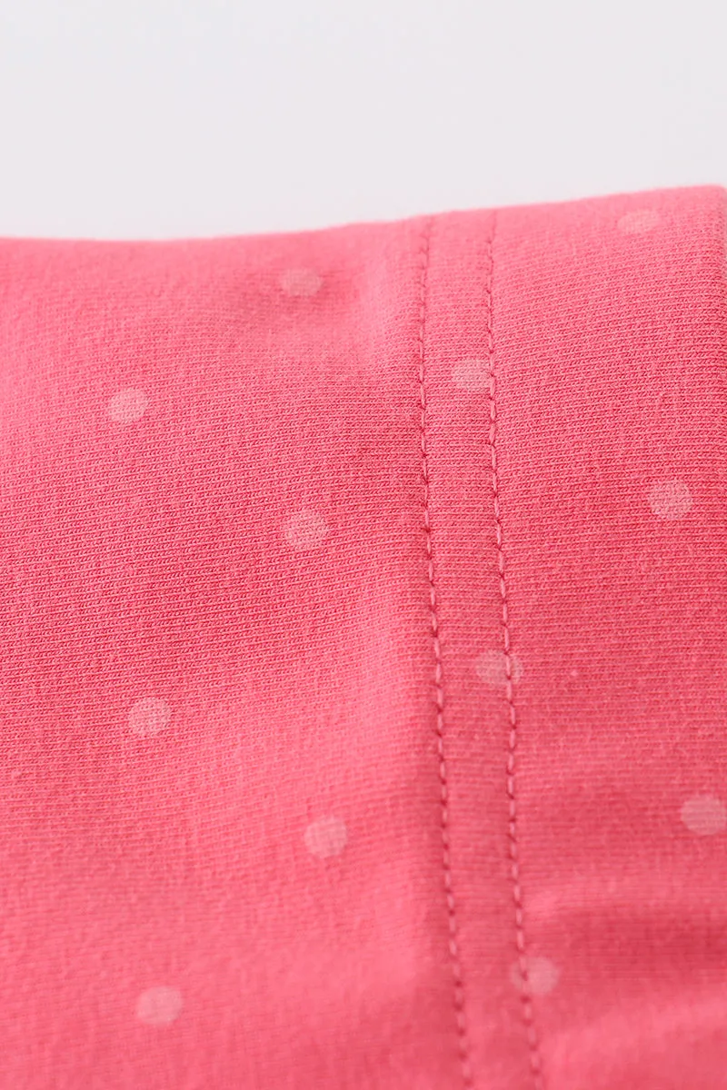 Platinum pink dot ruffle girl pants