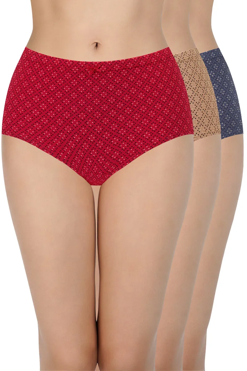 Printed High Rise Full Brief (Pack of 3)