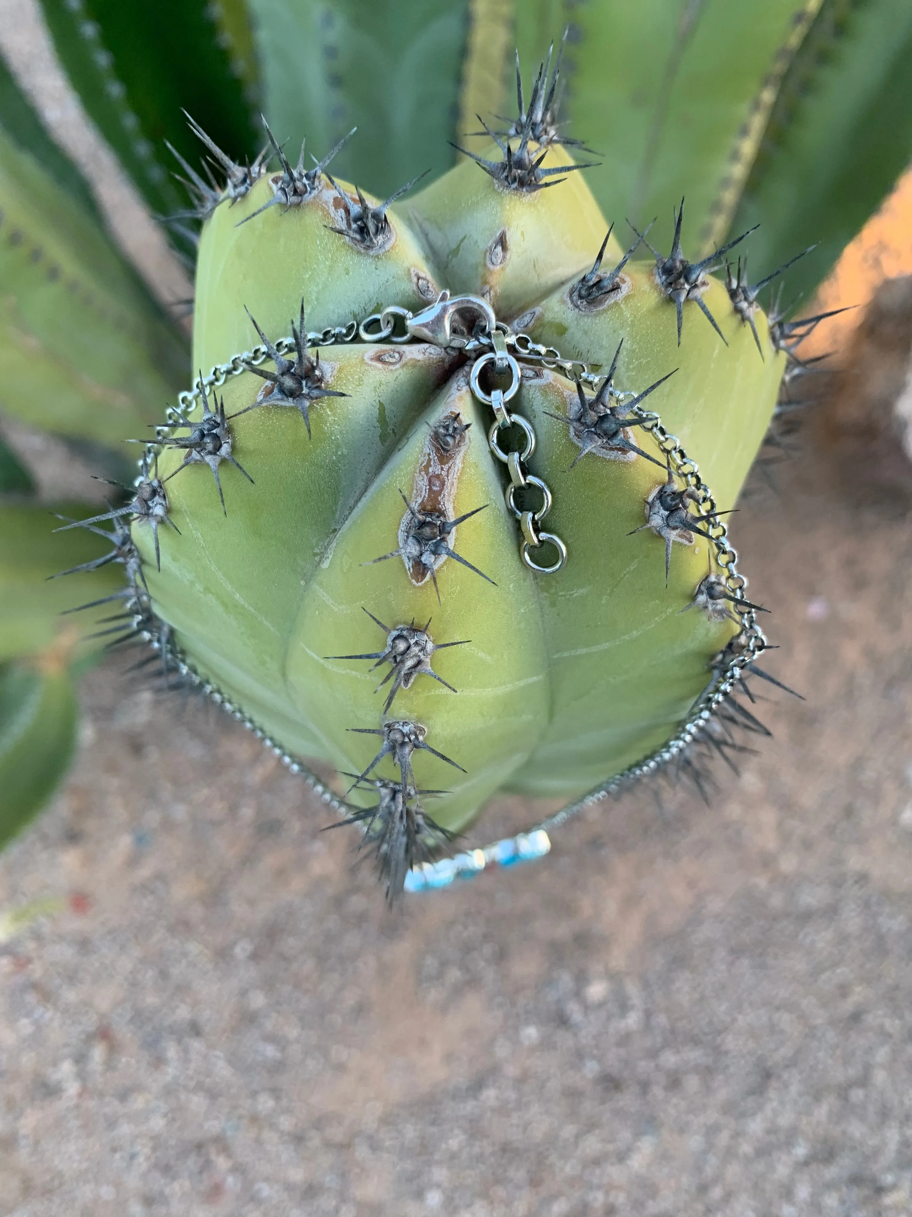 Purple Dahlia & Turquoise Cluster necklace