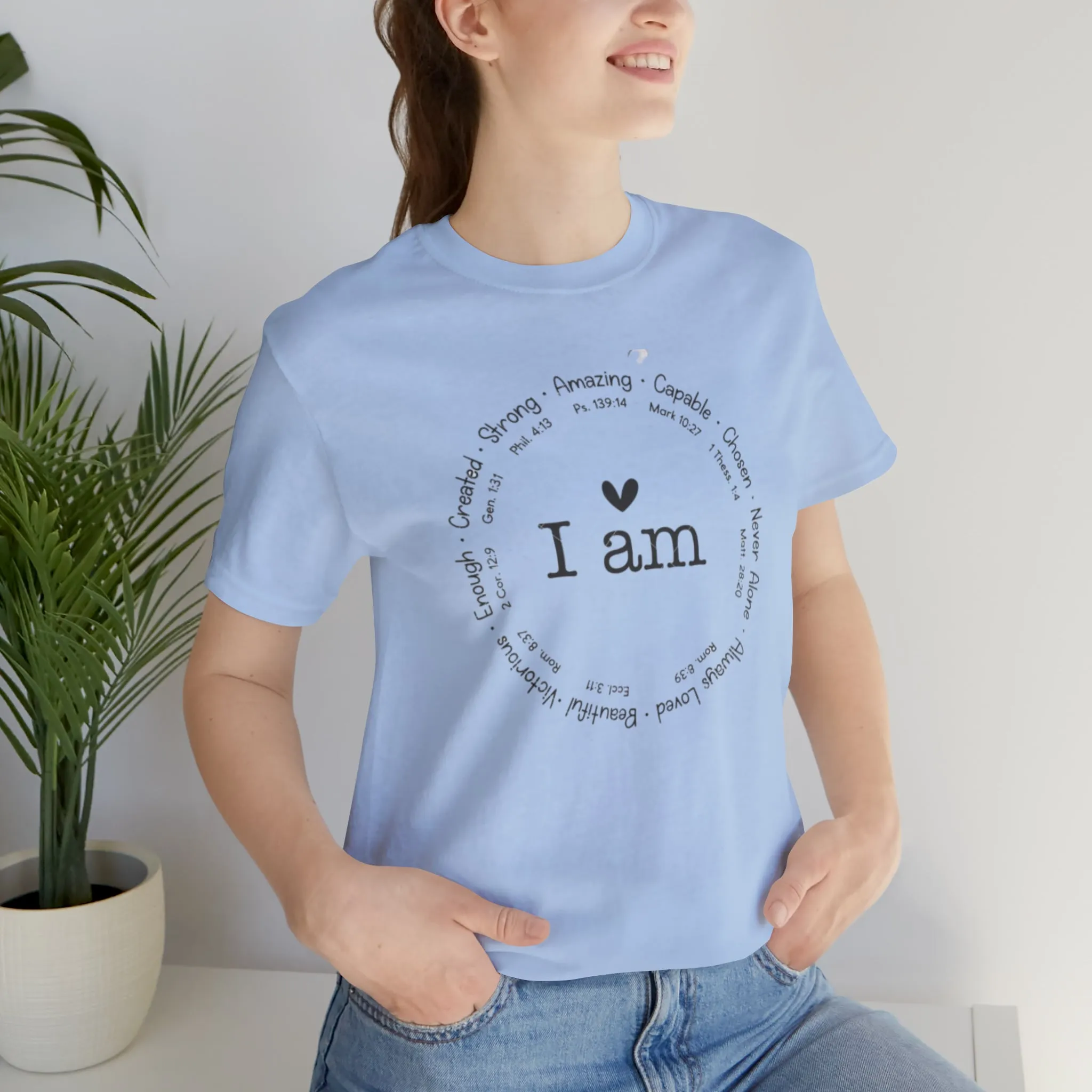 "I AM" Bella Canvas Unisex Jersey Short Sleeve Tee