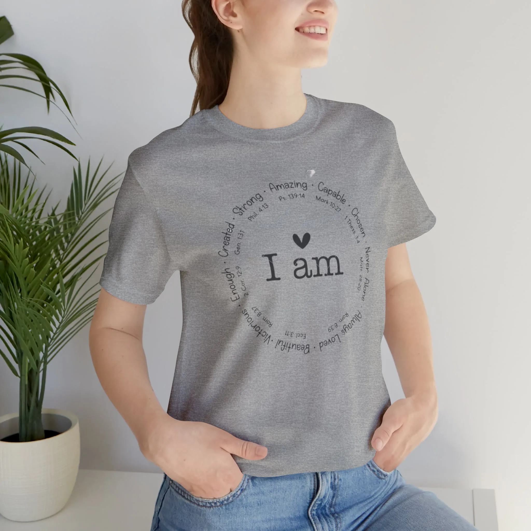 "I AM" Bella Canvas Unisex Jersey Short Sleeve Tee