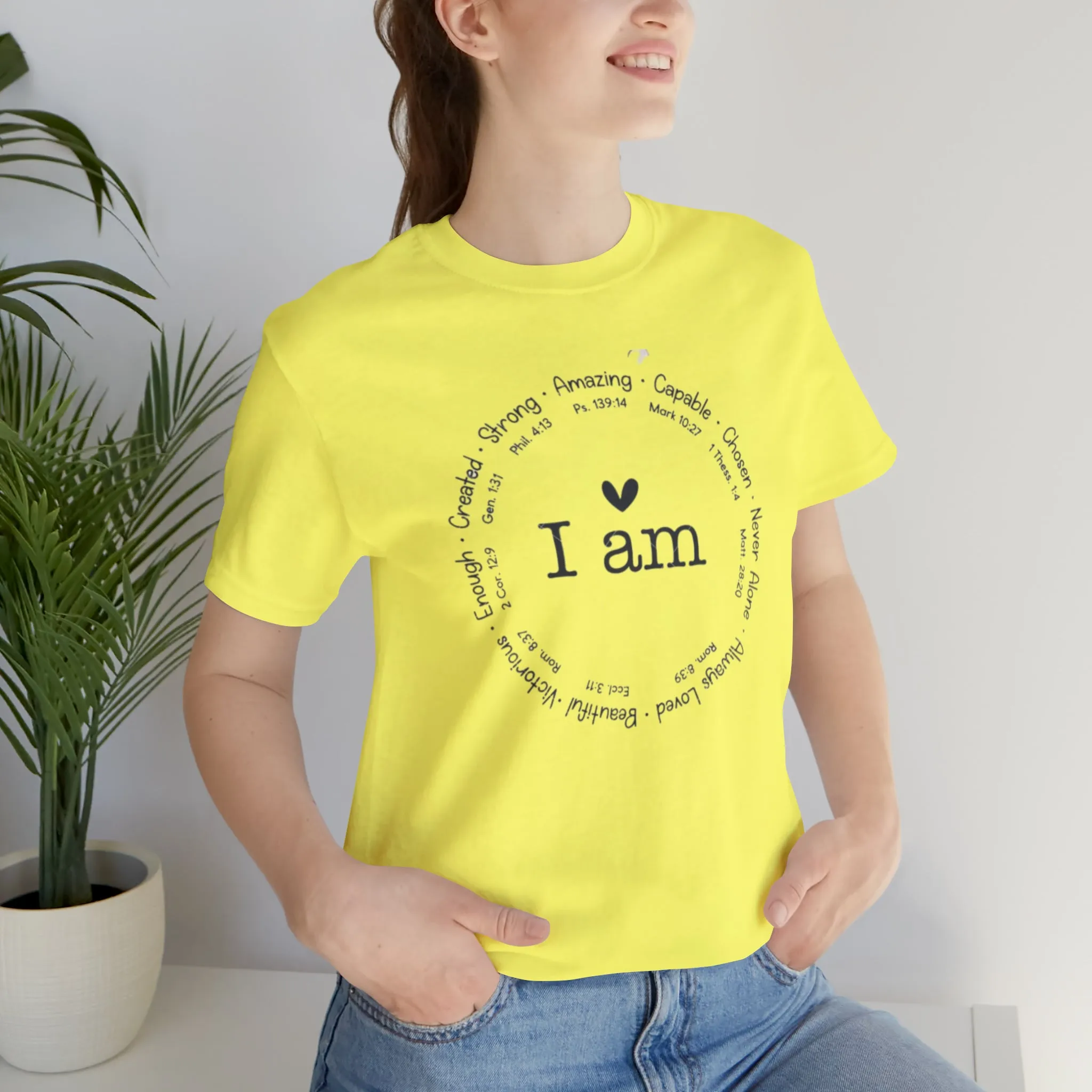 "I AM" Bella Canvas Unisex Jersey Short Sleeve Tee