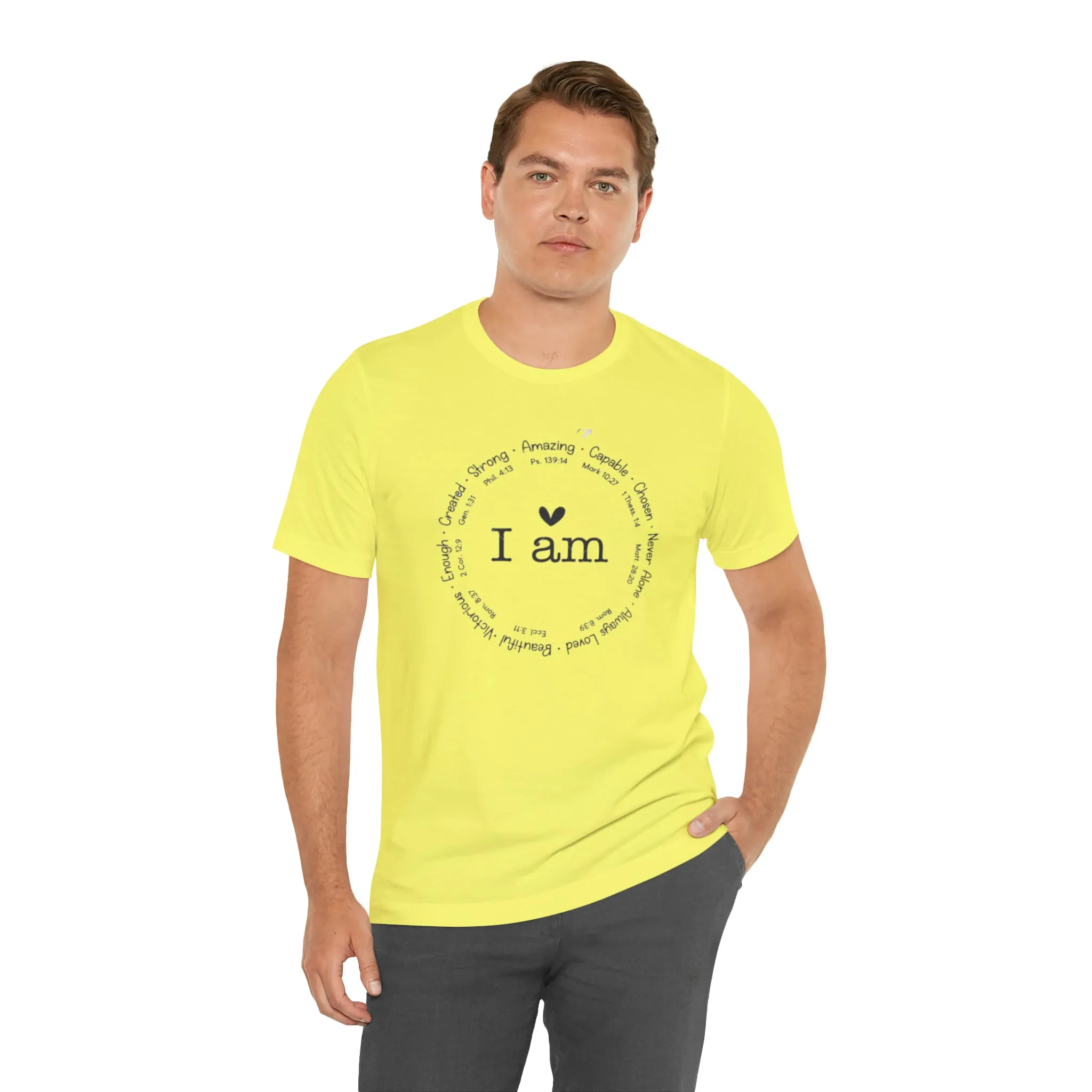 "I AM" Bella Canvas Unisex Jersey Short Sleeve Tee