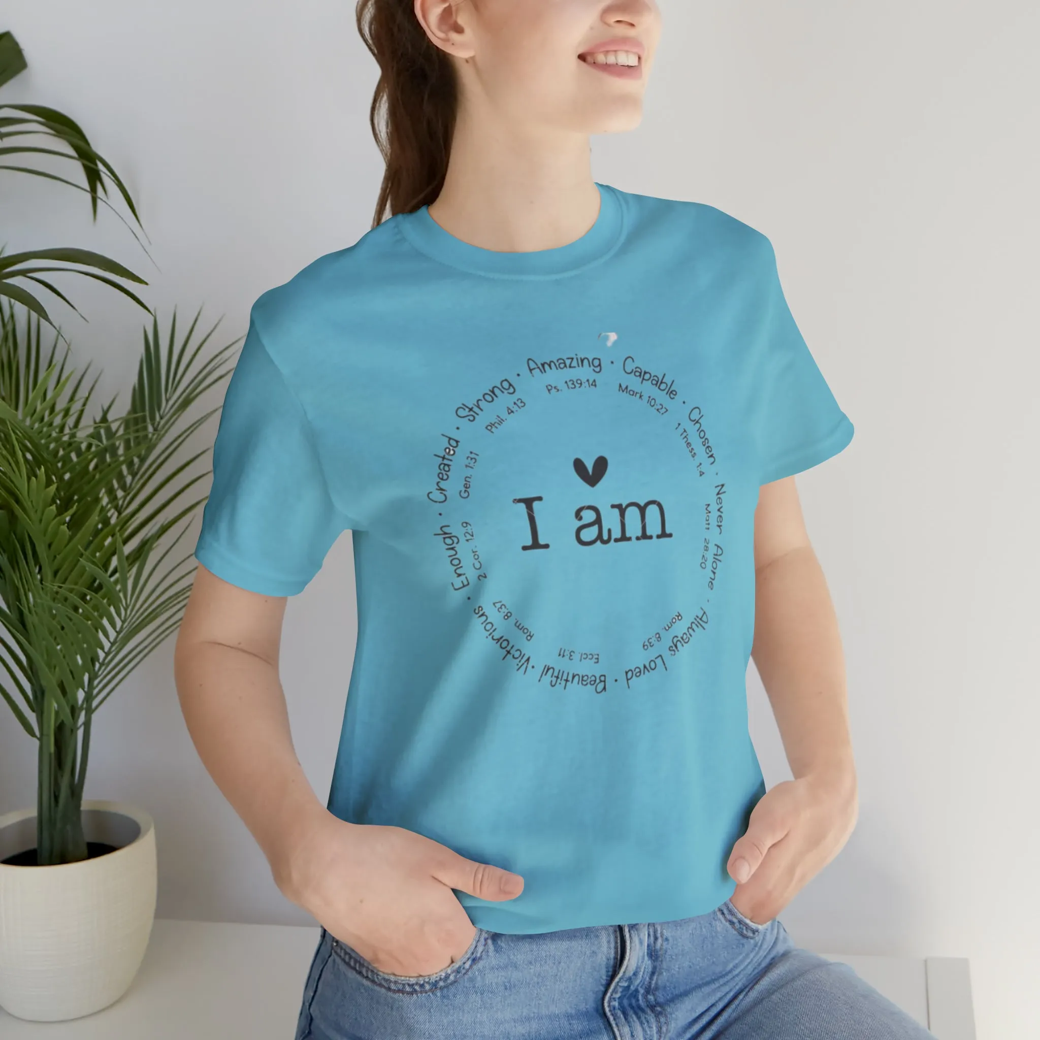 "I AM" Bella Canvas Unisex Jersey Short Sleeve Tee