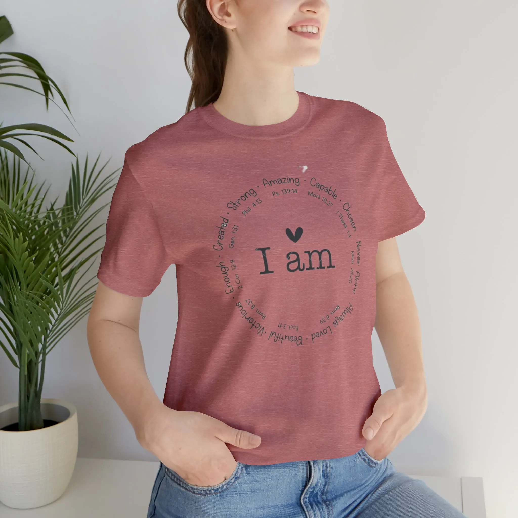 "I AM" Bella Canvas Unisex Jersey Short Sleeve Tee