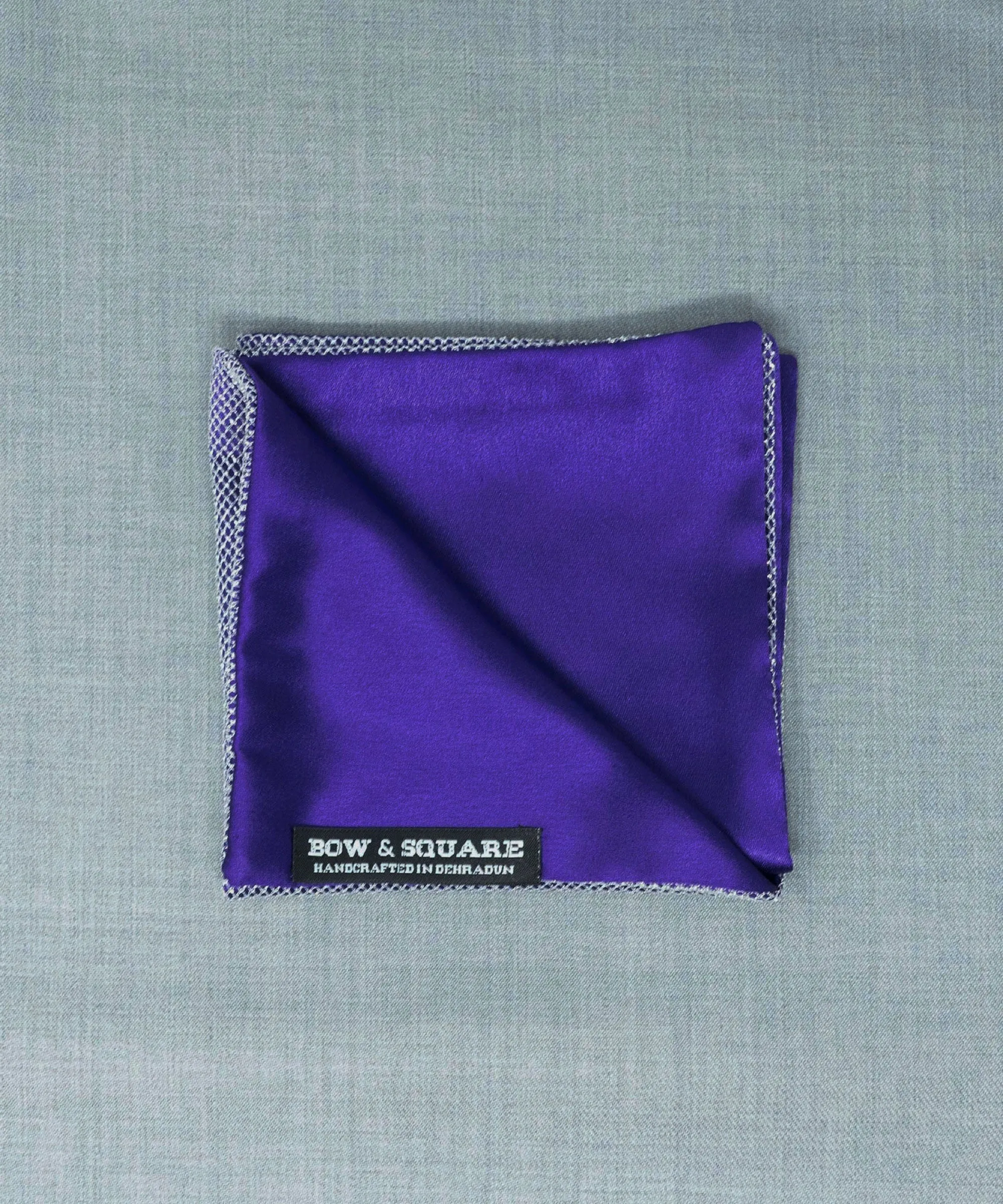 Regal Net Purple Pocket Square