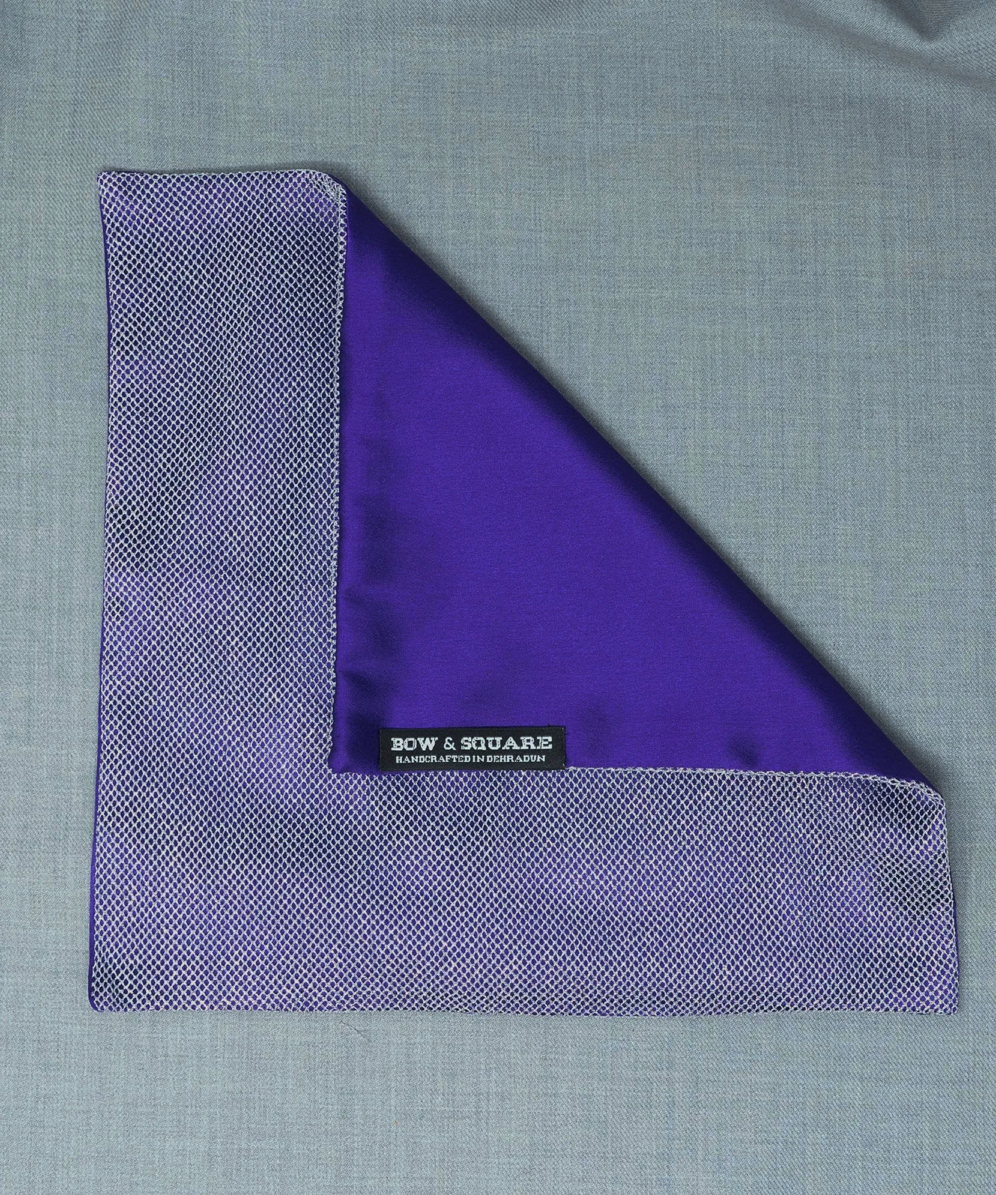 Regal Net Purple Pocket Square