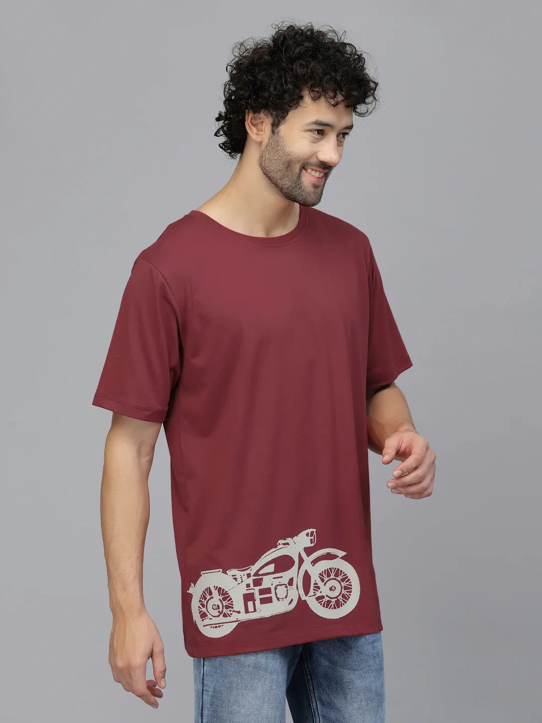 Retro Ride Oversized Cotton T-Shirt