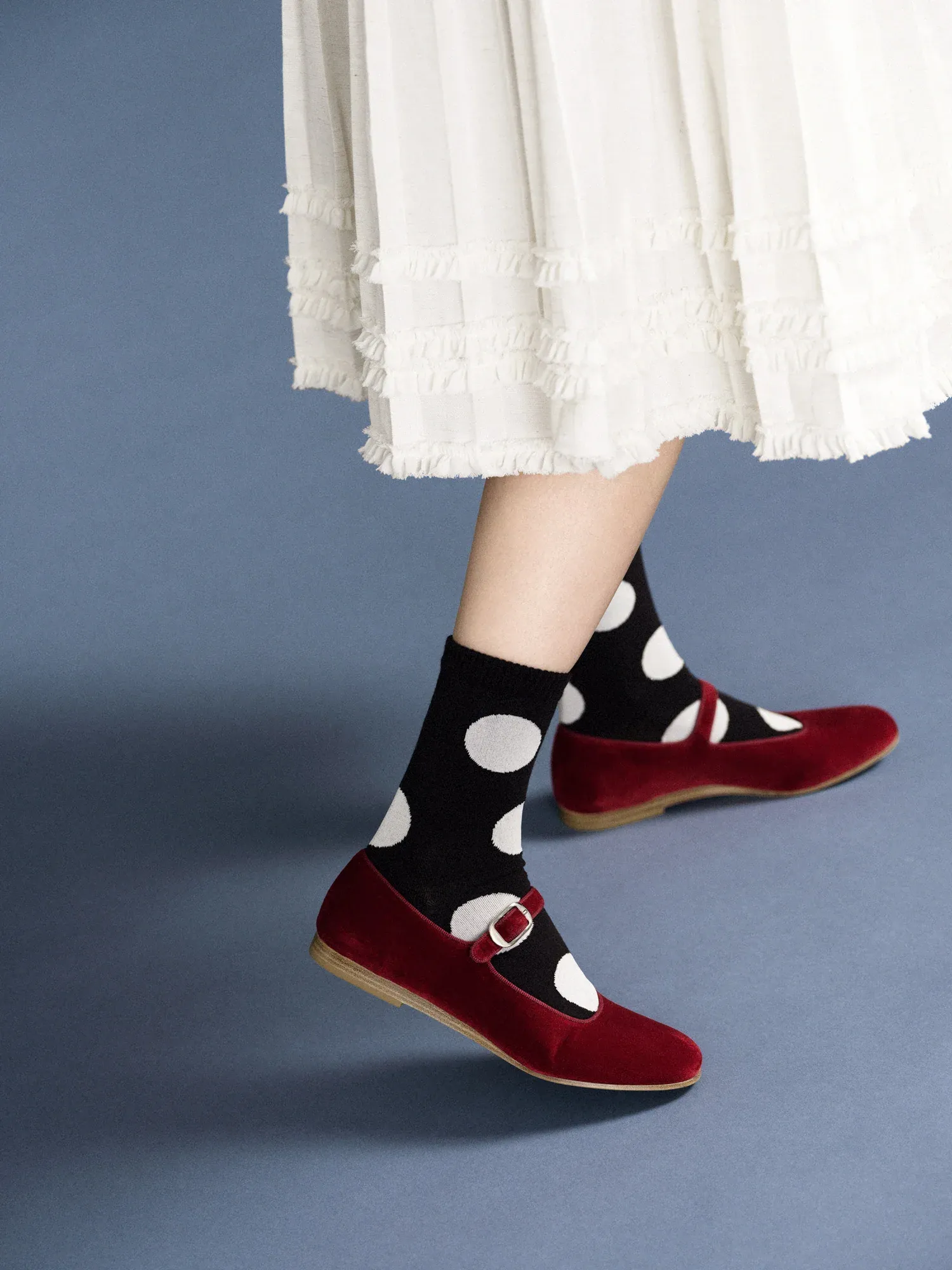 Rie Supersize Polka Dot Crew Sock