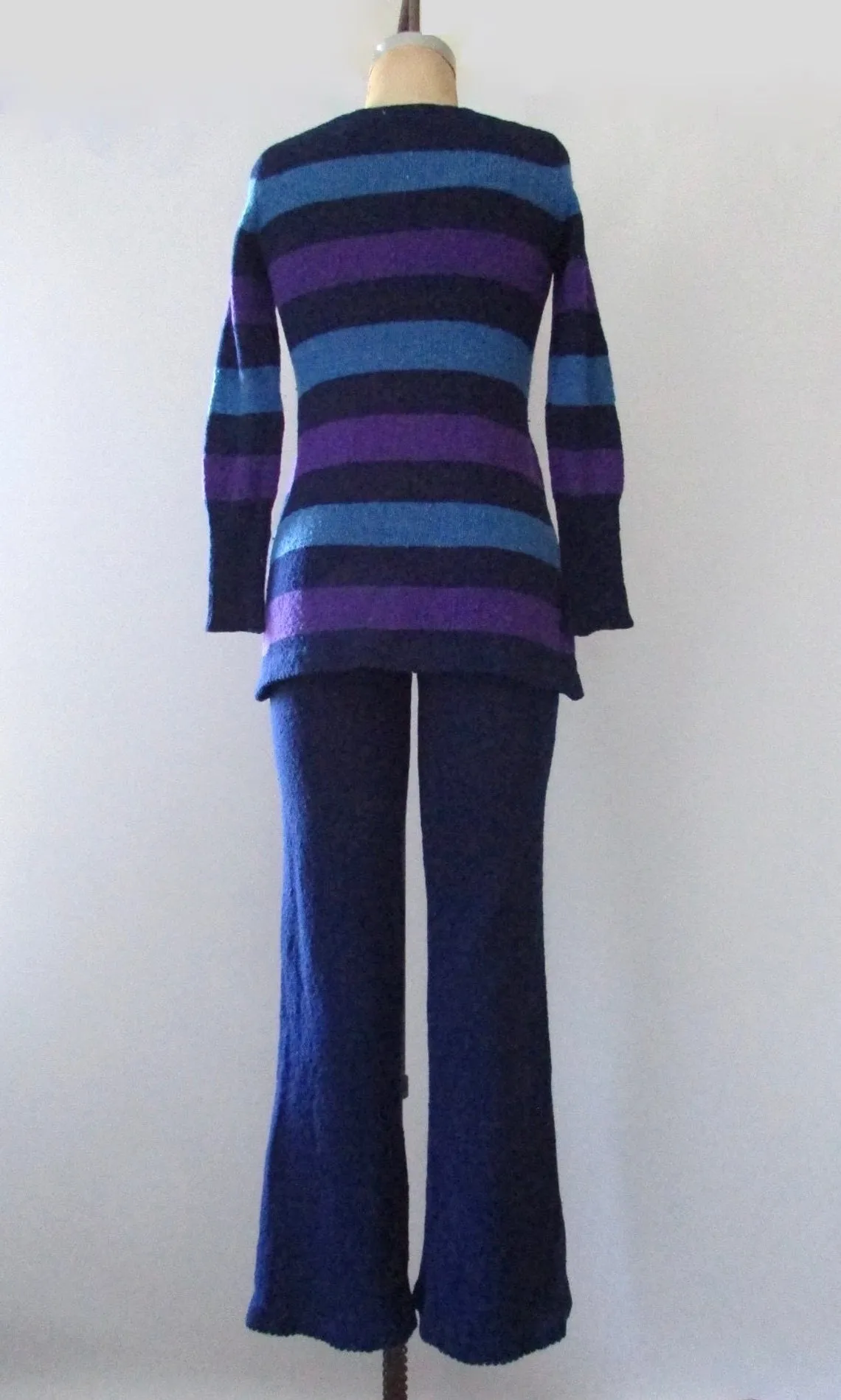 ROSALIND YEHUDA 60s Mod Knit Top & Pant Set, Small