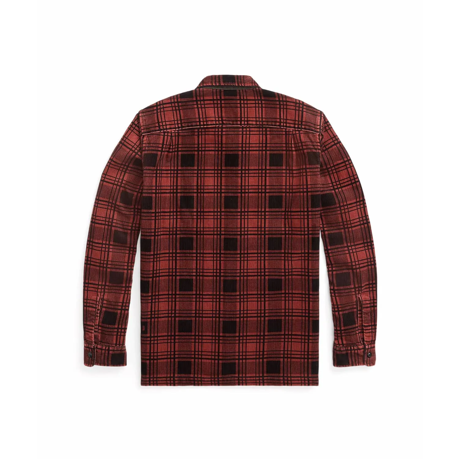 RRL Plaid Print Corduroy Camp Shirt Red/ Black FINAL SALE