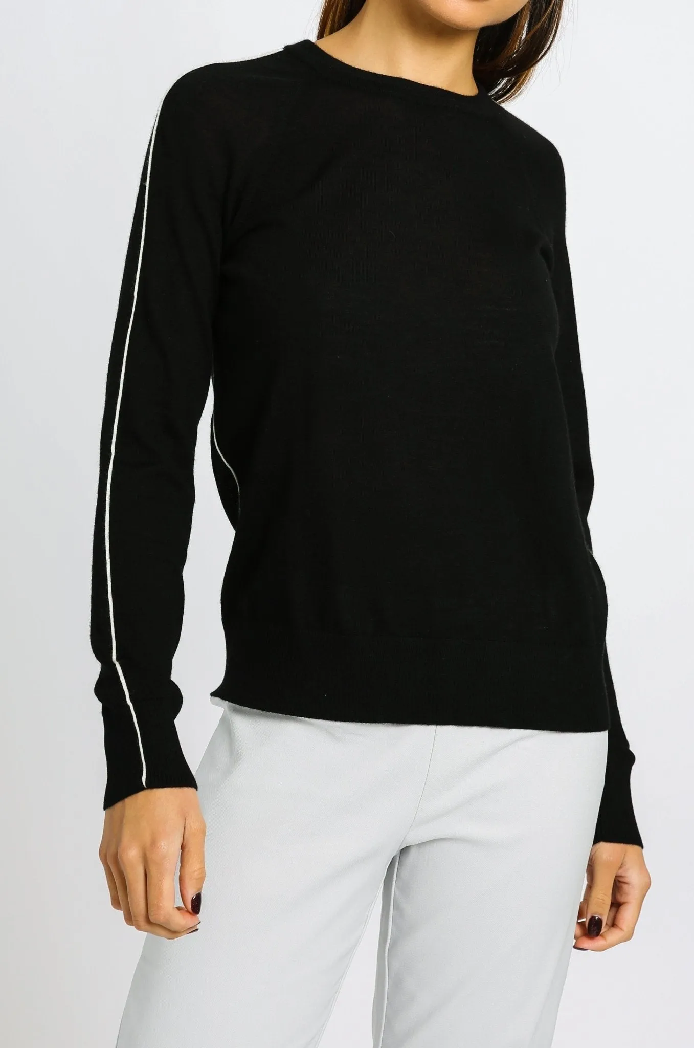 SAMMY RAGLAN SLEEVE CREWNECK IN CASHMERE