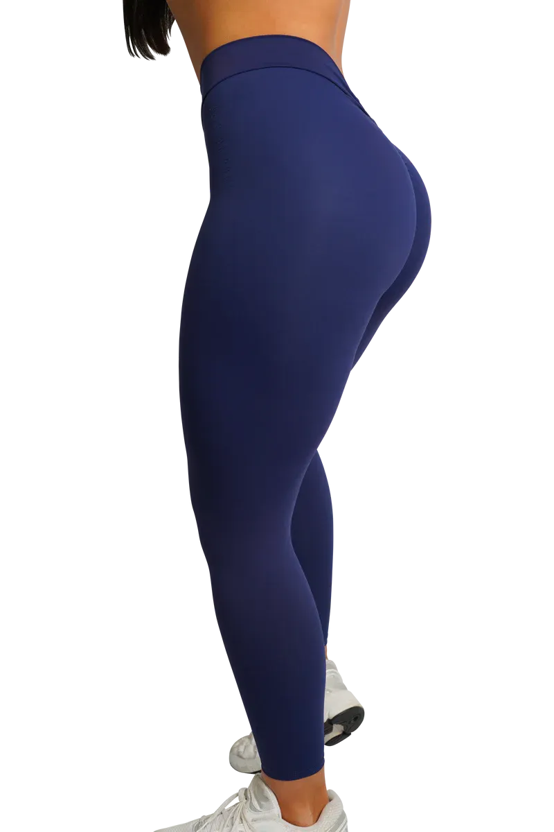 SCULPT V-BACK LEGGINGS - NAVY