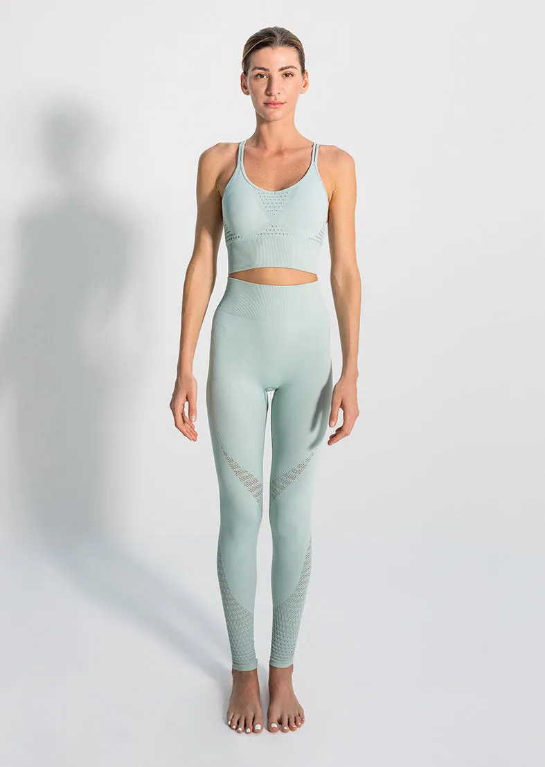 Serenity Seamless Legging Aqua Grey Final Sale