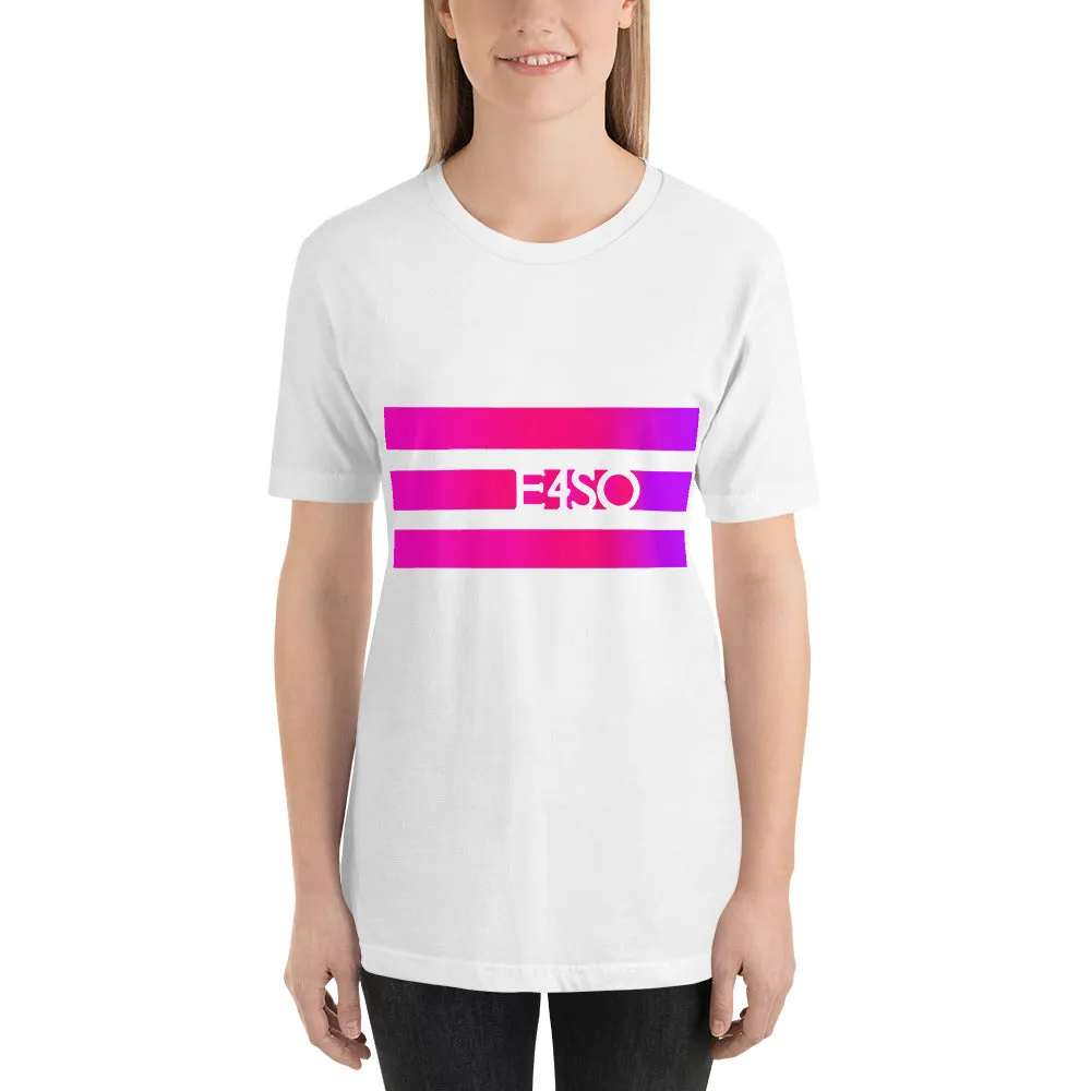 Short-Sleeve Unisex pink Stripe E4SO T-Shirt