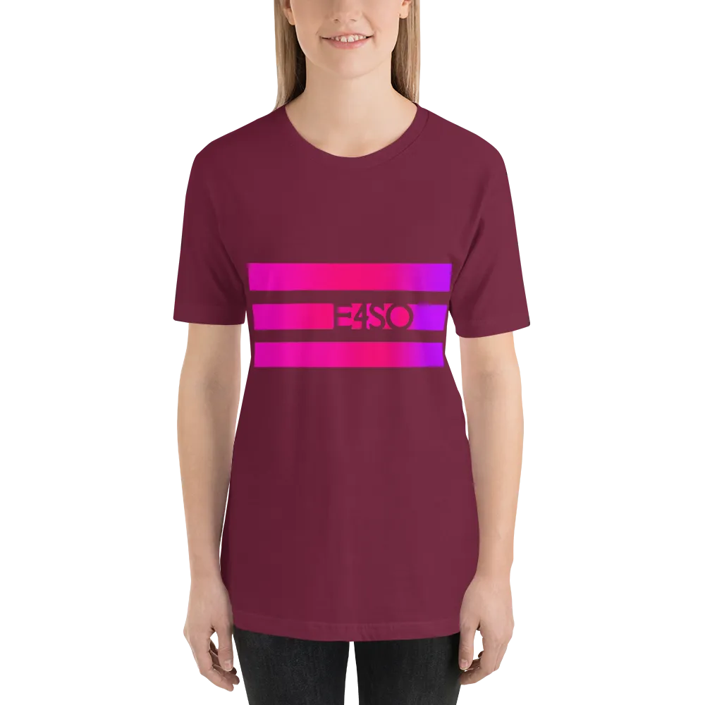 Short-Sleeve Unisex pink Stripe E4SO T-Shirt