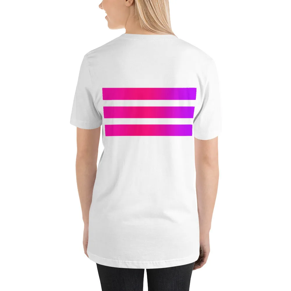 Short-Sleeve Unisex pink Stripe E4SO T-Shirt