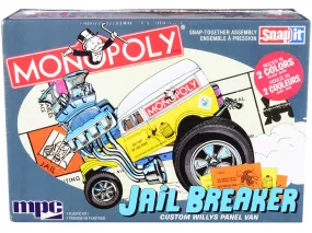 Skill 1 Snap Model Kit Custom Willys Panel Van Jail Breaker Monopoly 1/25 Scale Model by MPC