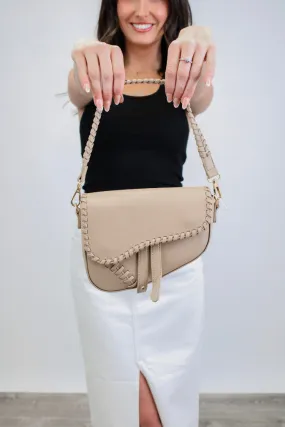 Sloan Saddle Bag in Sand