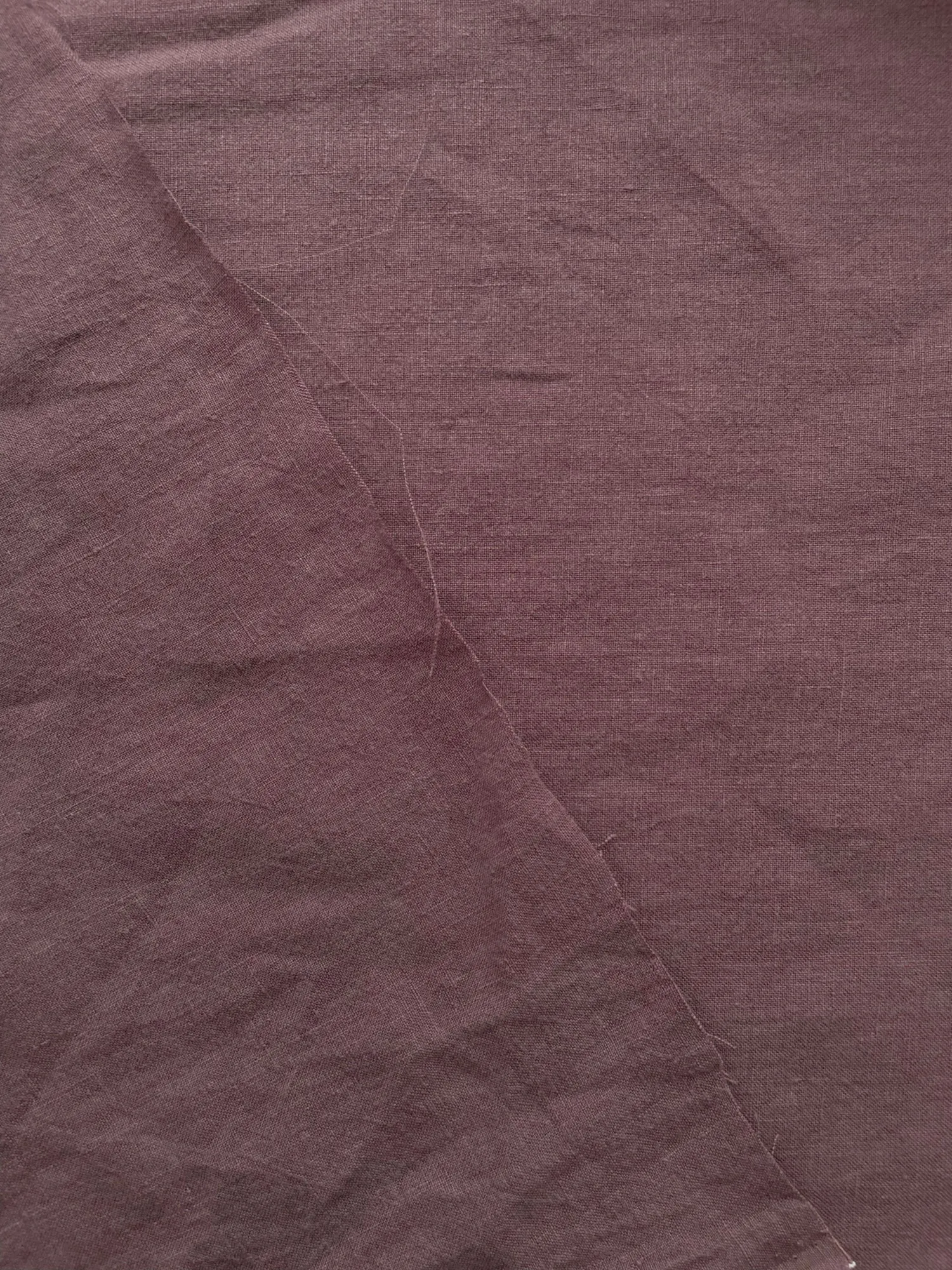 Soft Washed Lightweight Linen Fabric in Grape