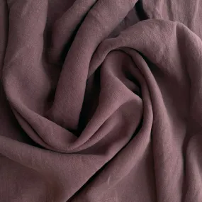 Soft Washed Lightweight Linen Fabric in Grape