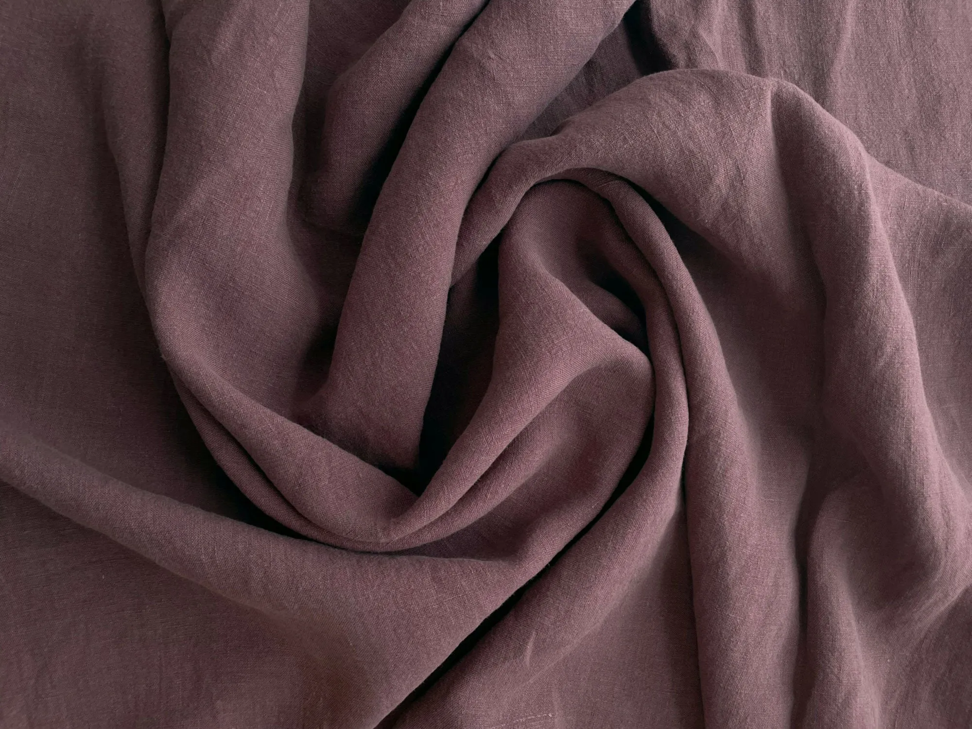 Soft Washed Lightweight Linen Fabric in Grape