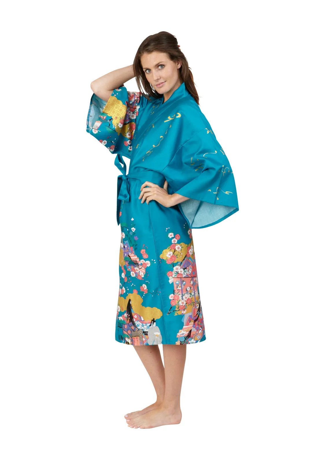 Spring Poem Cotton Kimono - New Larger Size