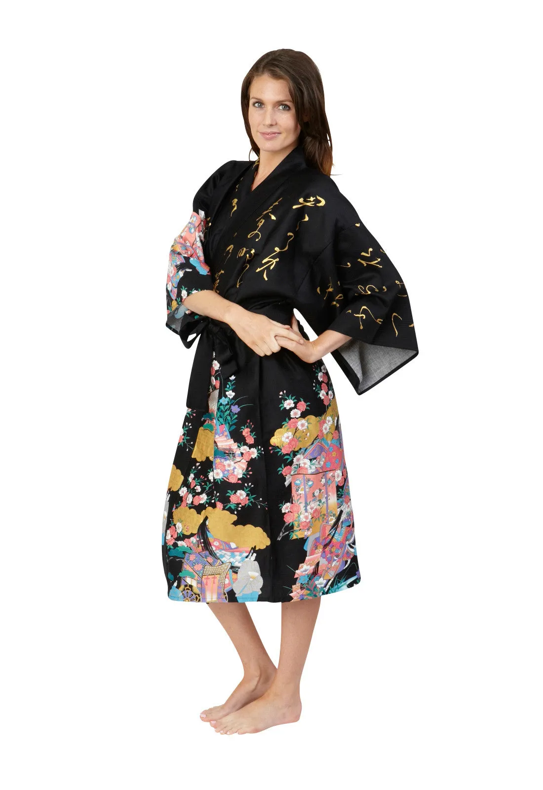 Spring Poem Cotton Kimono - New Larger Size