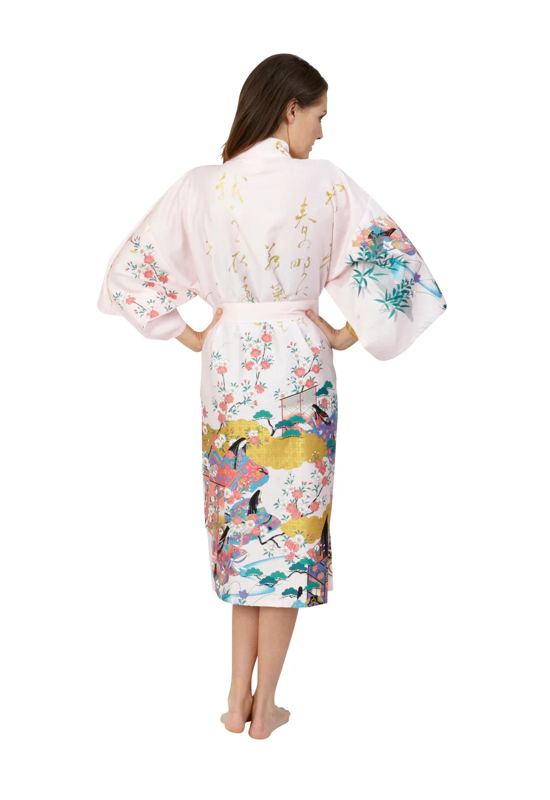 Spring Poem Cotton Kimono - New Larger Size