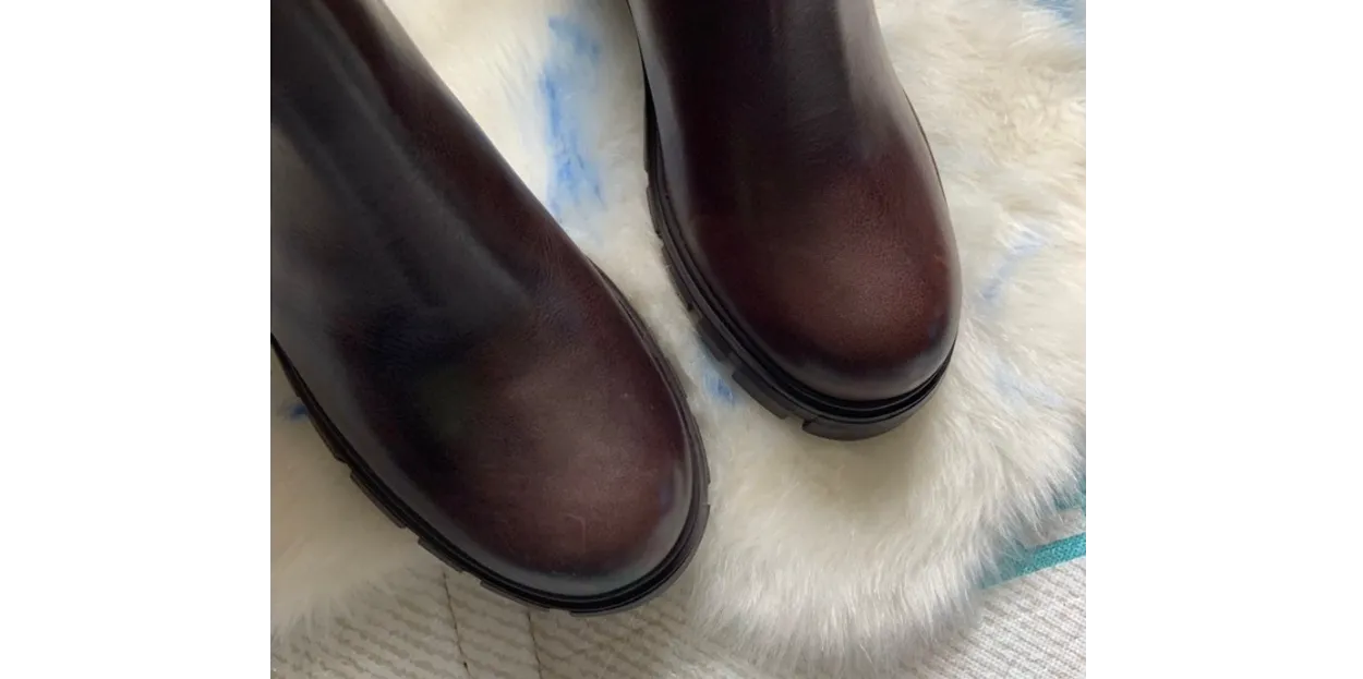 Steve Madden Rankel Made In Brazil Leather Lug Boots - Brown