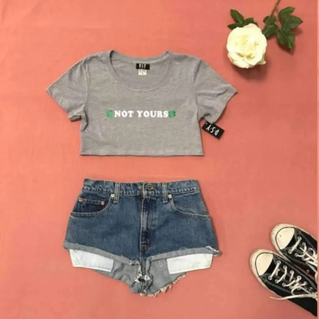 The Cool Crop Top - Not Yours Clover Crop Top