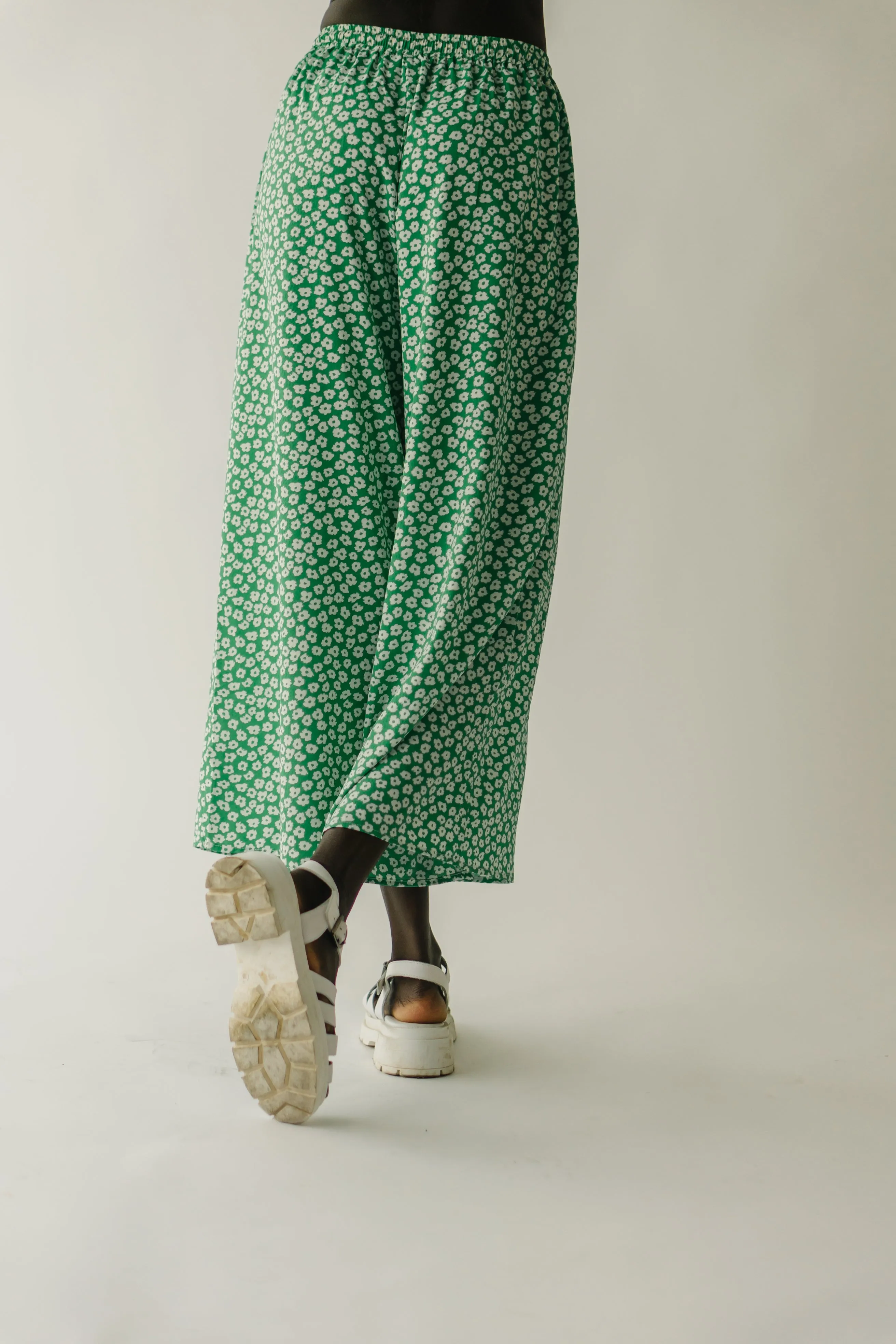 The Culkin Floral Pants in Green