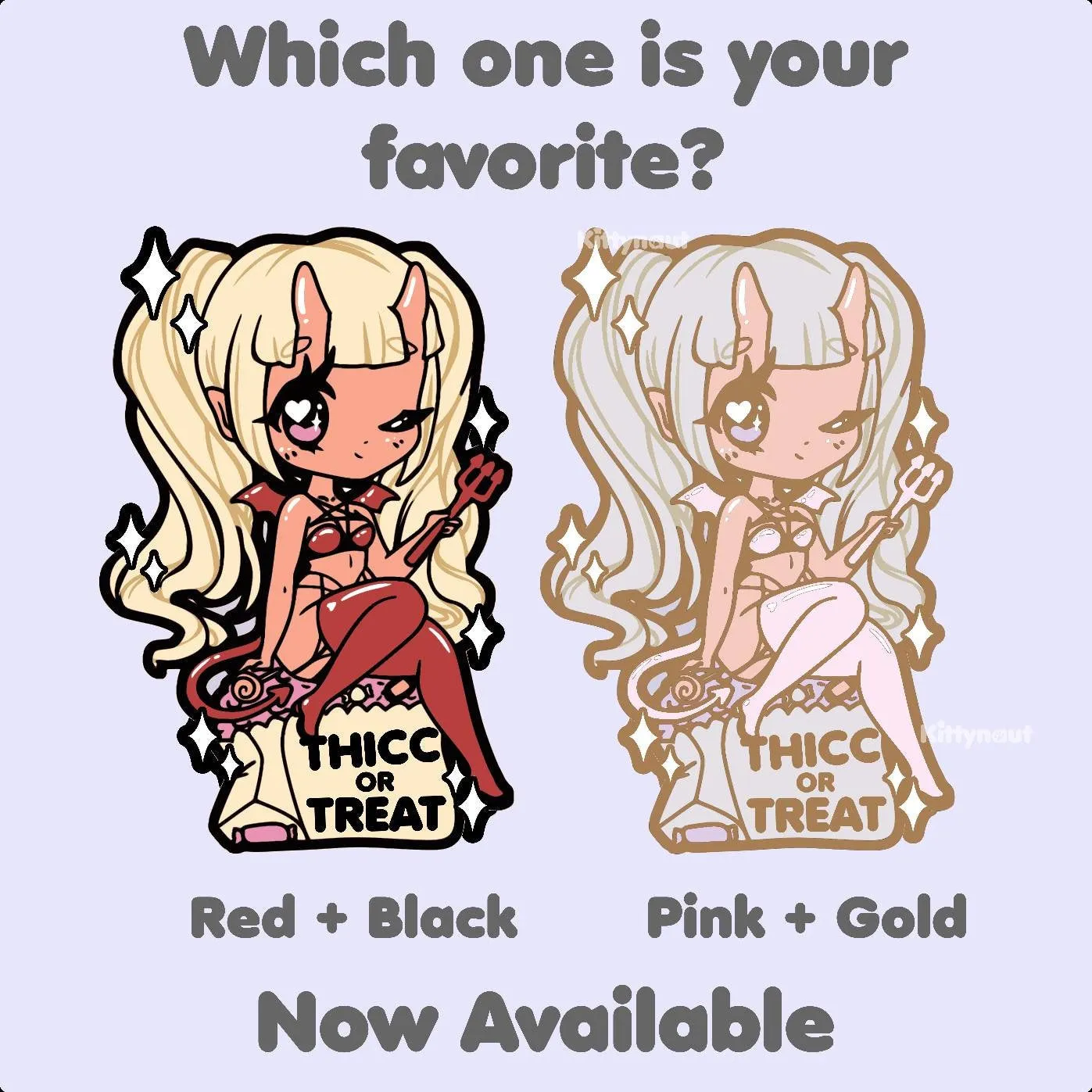 Thicc or Treat Devil Girl - Sticker