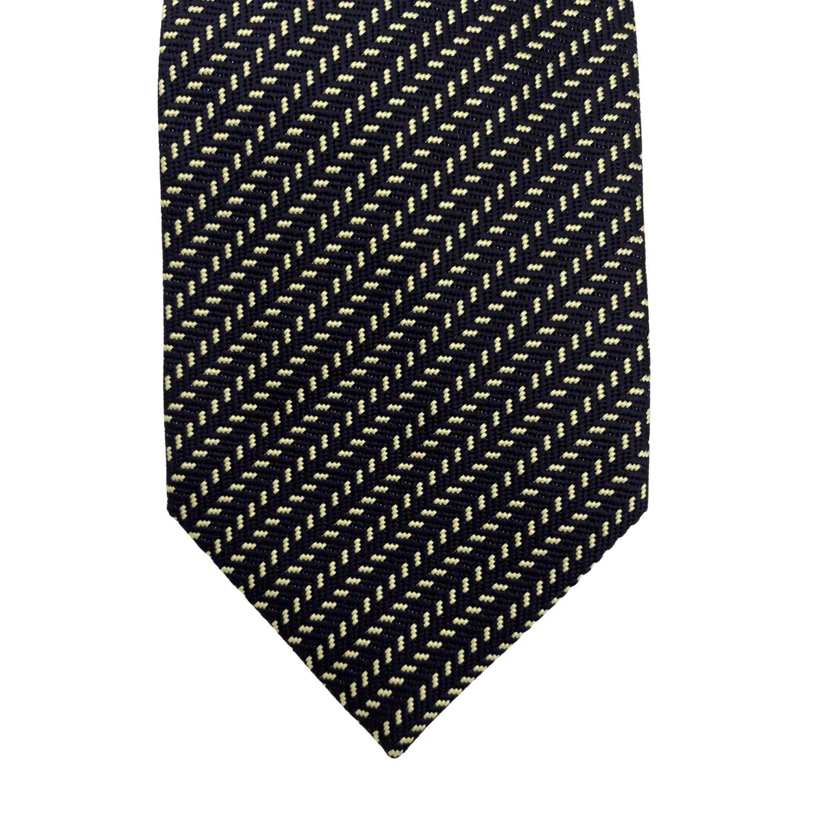 THOMAS PINK Micro Herringbone Woven Tie - Black New w/Tags